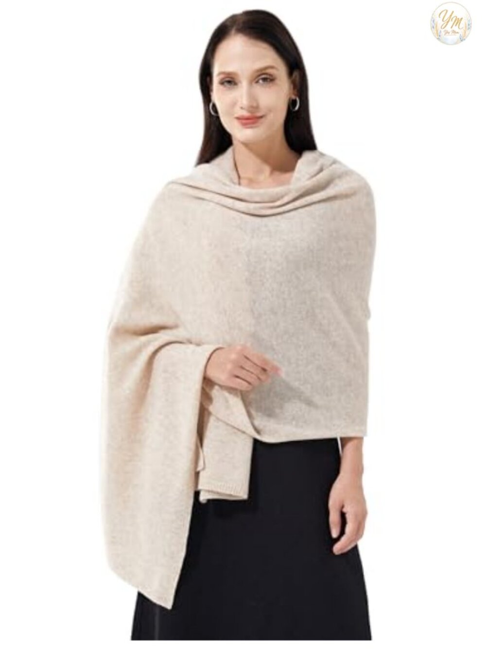 Cashmere Blend Wrap Scarf Stole for Women Travel Extra Large 87"x28" Soft Shawl